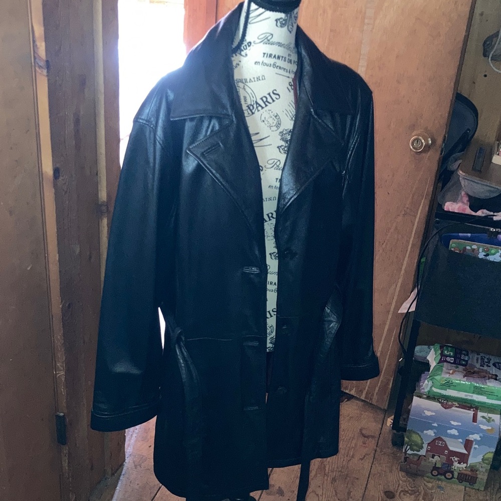 Black Leather Coat